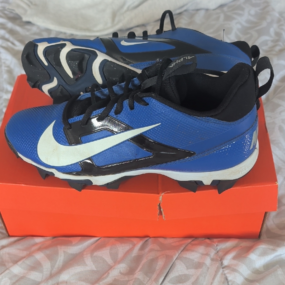 Nike ALPHA Blue and Black Football Cleats
